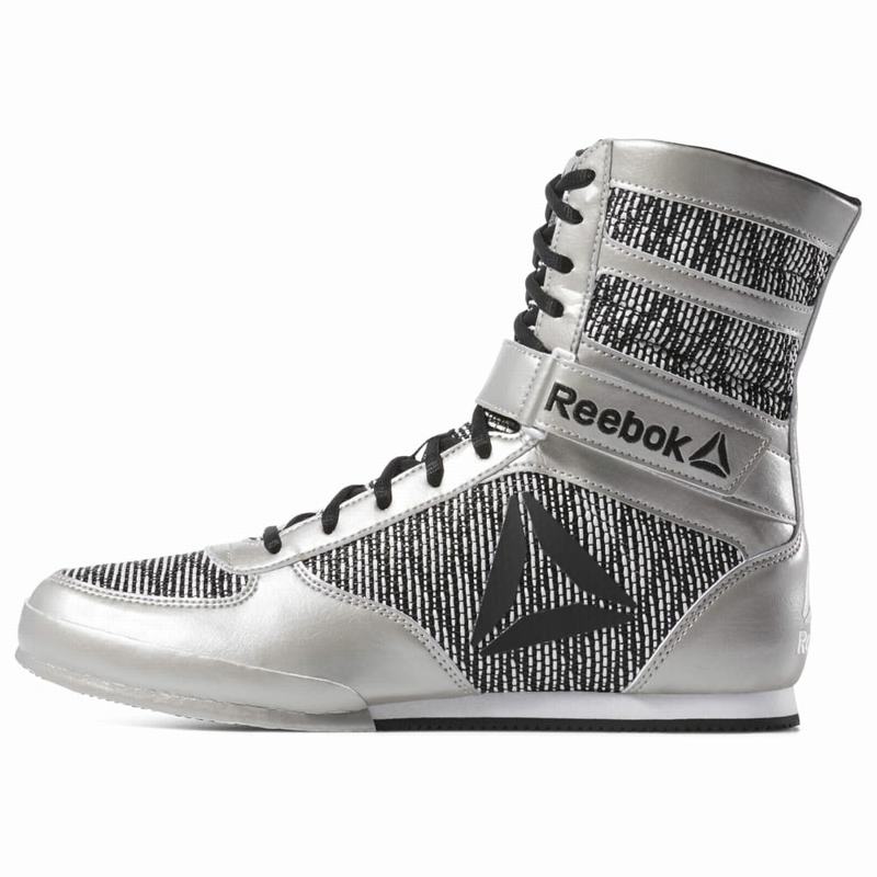 Ghete Reebok Boxing Barbati Argintii/Albi/Negrii Romania DO3185VX